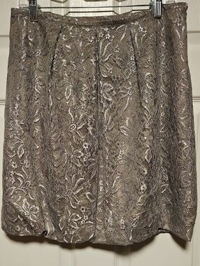 Ann Taylor Loft Metallic Lace Bubble Skirt